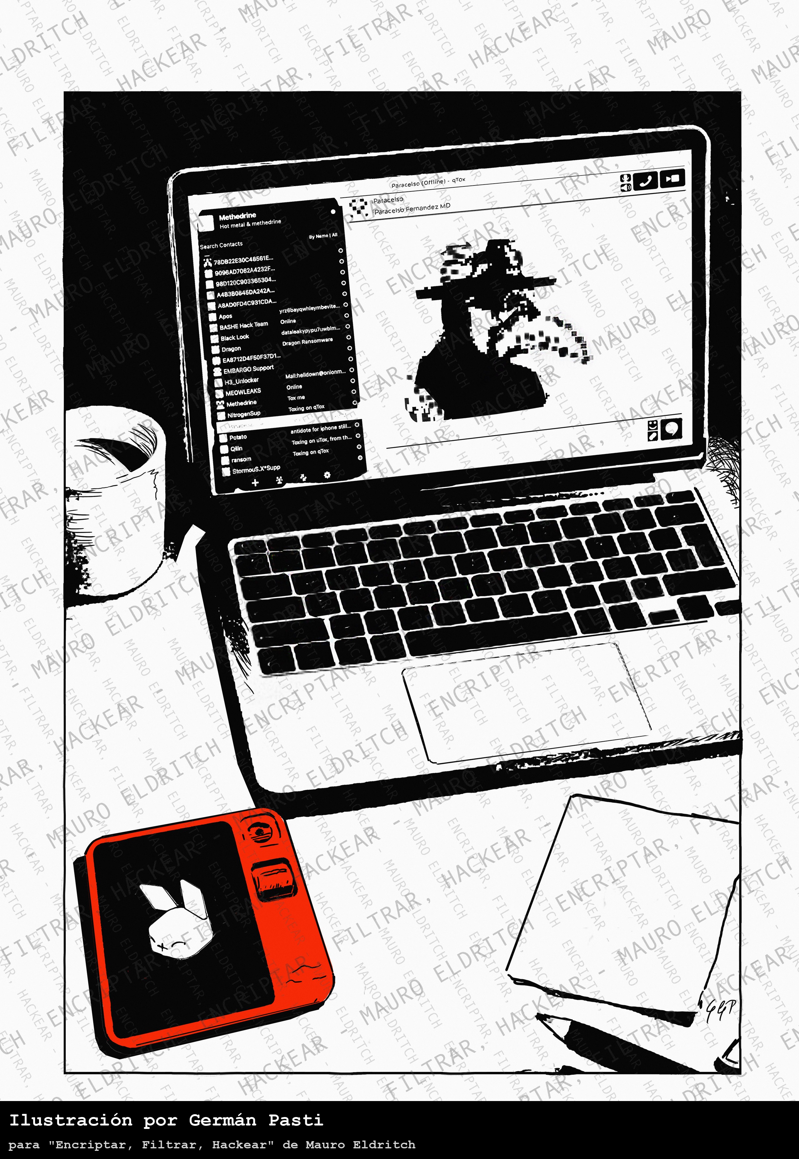 Laptop con chat